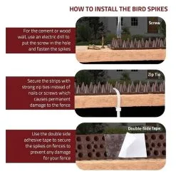 Am-Tech Amtech Pest & Security Intruder Prickle Spikes Fence Wall Deterrent Brown S1606 13 Am-Tech Amtech Pest & Security Intruder Prickle Spikes Fence Wall Deterrent Brown S1606 -CLEANING PRODUCTS Shop Brown Fence Wall Spikes Garden Security Intruder Bird Cat Repellent Burglar 5 800x800 1