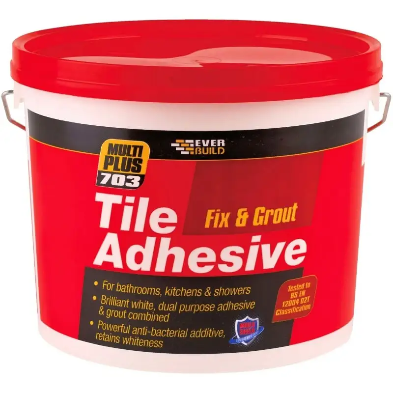Everbuild 703 Fix & Grout Wall Tile Adhesive White 5 Litre 7.5kg FIX05 4 Everbuild 703 Fix & Grout Wall Tile Adhesive White 5 Litre 7.5kg FIX05 - Image 2
