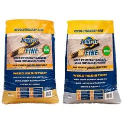 Joint-It Paving Joint It FINE Block Paving Jointing Active Sand Neutral Or Grey 20kg