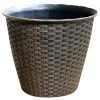 Kingfisher Garden Kingfisher Rattan House Garden Flower Plant Pot Interwoven Design 9.5 Inch PPOT04 -CLEANING PRODUCTS Shop Kingfisher rattan effect house garden plant pot interwoven design 9 inch ppot04 800x800 1
