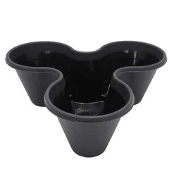 Sealants And Tools Direct Strawberry And Flower Stackable Planter Plant Pots Black THW87-B -CLEANING PRODUCTS Shop Strawberry garden flower stackable stacking planter plant pot black thw87 b 1 single 800x800 1