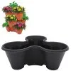 Sealants And Tools Direct Strawberry And Flower Stackable Planter Plant Pots Black THW87-B -CLEANING PRODUCTS Shop Strawberry garden flower stackable stacking planter plant pot black thw87 b 800x800 1