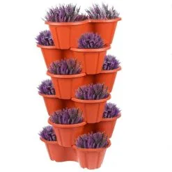 Sealants And Tools Direct Strawberry And Flower Stackable Planter Plant Pots Black THW87-B -CLEANING PRODUCTS Shop Strawberry garden flower stackable stacking planter plant pot terracotta thw87 t 5 herbs 800x800 2