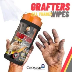 Cromar Alpha Chem Grafters All Trades Wipes Jumbo 300 Pack X6WIPE300 -CLEANING PRODUCTS Shop cromar alpha chem grafters all trades wipes 100 300 1 800x800 2