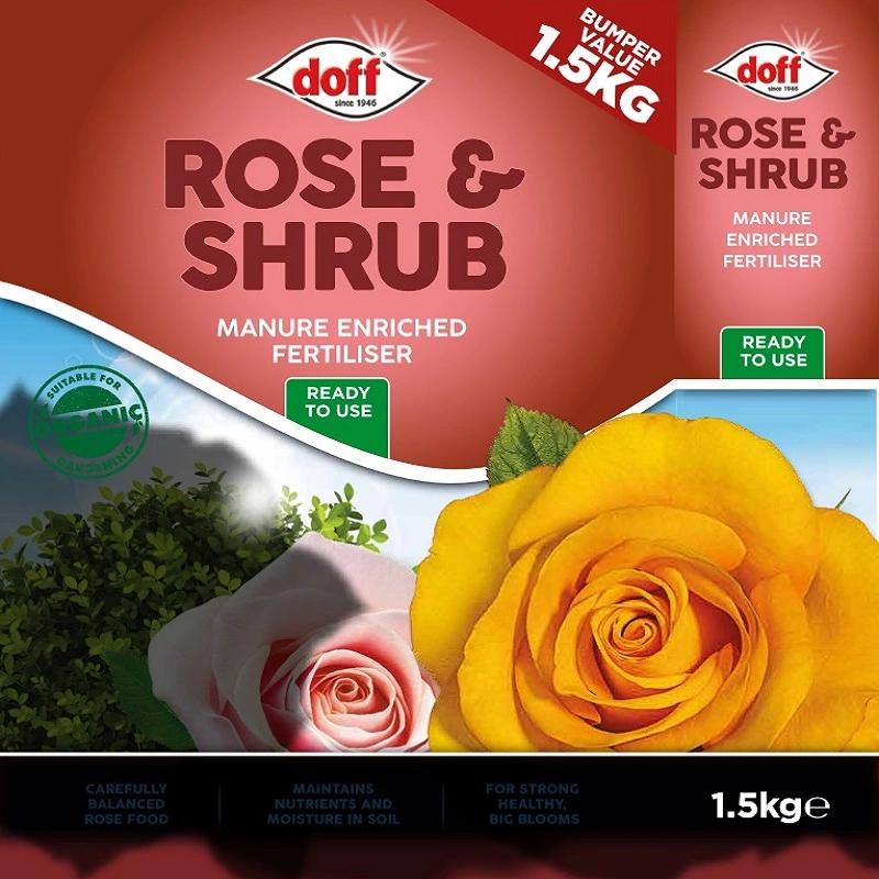 Doff Rose & Shrub Feed Plant Food Manure Enriched Fertiliser 1.5kg 4 Doff Rose & Shrub Feed Plant Food Manure Enriched Fertiliser 1.5kg - Image 2