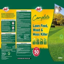 Doff 4 In 1 Complete Lawn Grass Feed Weed Moss Killer 1.6kg -CLEANING PRODUCTS Shop doff complete lawn feed weed moss killer 1 6kgf lm 050 dof 01 information 800x800 1
