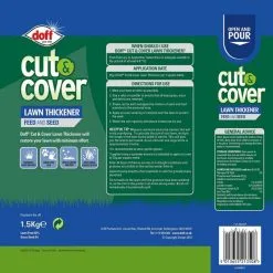 Doff Cut And Cover Lawn Grass Thickener Feed Seed 1.5kg F-LX-A50-DOF D -CLEANING PRODUCTS Shop doff cut and cover lawn grass thickener feed and seed f lx a50 dof rear label 800x800 1