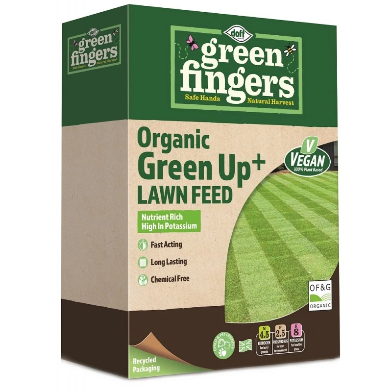 Doff Green Fingers Organic Green Up Lawn Grass Feed 1.25kg F-LG-A25-DGF 3 Doff Green Fingers Organic Green Up Lawn Grass Feed 1.25kg F-LG-A25-DGF