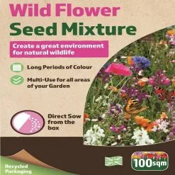 Doff Green Fingers Wild Flower Bee Butterfly Garden Seed Mix 1kg F-XJ A00 DGF -CLEANING PRODUCTS Shop doff green fingers wild flower seed mixture 1kg f xj a00 dgf 2 information 2 800x800 1