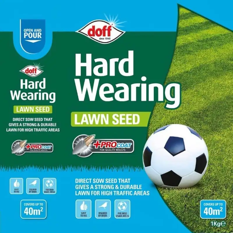 Doff Hard Wearing Lawn Grass Seed With PROCOAT FLBA00DOF 1kg 4 Doff Hard Wearing Lawn Grass Seed With PROCOAT FLBA00DOF 1kg - Image 2
