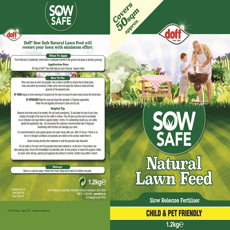 Doff Sow Safe Natural Lawn Grass Feed FMPB40DOF 2.4kg D 4 Doff Sow Safe Natural Lawn Grass Feed FMPB40DOF 2.4kg D - Image 2