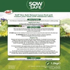 Doff Sow Safe Natural Lawn Grass Feed FMPB40DOF 2.4kg D 11 Doff Sow Safe Natural Lawn Grass Feed FMPB40DOF 2.4kg D -CLEANING PRODUCTS Shop doff sow safe natural lawn feed 2 4kg label rear 800x800 1