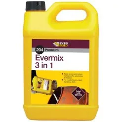 Everbuild 204 Evermix 3 In 1 Waterproofer Plasticiser Retarder 5 Litre EMIX5
