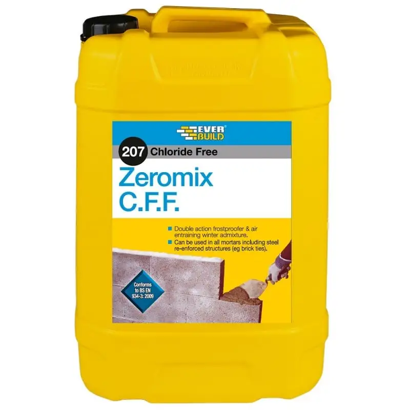 Everbuild 207 Zeromix CFF Frostproofer Mortar Admixture 25 Litre ZEROM25 3 Everbuild 207 Zeromix CFF Frostproofer Mortar Admixture 25 Litre ZEROM25