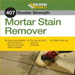 Everbuild 407 Mortar Cement Stain Remover 5 Litre Box Of 4 MORSTAIN5 -CLEANING PRODUCTS Shop everbuild 407 mortar stain remover 5 litre 25 litre 800x800 1