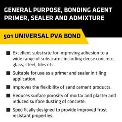 Everbuild 501 PVA Bond Sealer Adhesive Additive 5 Litre Box Of 4 13 Everbuild 501 PVA Bond Sealer Adhesive Additive 5 Litre Box Of 4 -CLEANING PRODUCTS Shop everbuild 501 pva bond sealer primer adhesive information 800x800 1