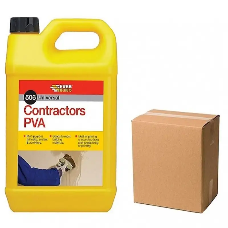 Everbuild 506 Contractors PVA 5 Litre 5kg CONPVA5 Trade Option Box Of 4 3 Everbuild 506 Contractors PVA 5 Litre 5kg CONPVA5 Trade Option Box Of 4