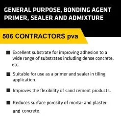 Everbuild 506 Contractors PVA 5 Litre 5kg CONPVA5 -CLEANING PRODUCTS Shop everbuild 506 contractors pva sealer primer adhesive information 800x800 3