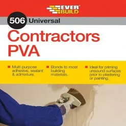 Everbuild 506 Contractors PVA 5 Litre 5kg CONPVA5 Trade Option Box Of 4 11 Everbuild 506 Contractors PVA 5 Litre 5kg CONPVA5 Trade Option Box Of 4 -CLEANING PRODUCTS Shop everbuild 506 contractors pva sealer primer adhesive information label 800x800 2