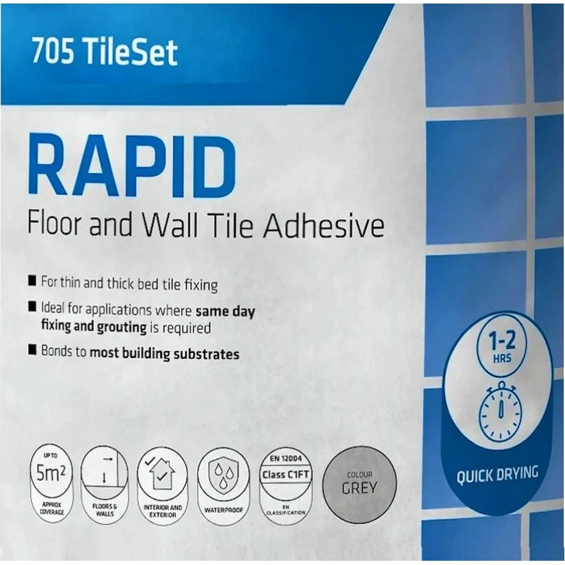 Everbuild 705 Rapid Set Tile Mortar Adhesive 10Kg RAPID10 6 Everbuild 705 Rapid Set Tile Mortar Adhesive 10Kg RAPID10 - Image 4