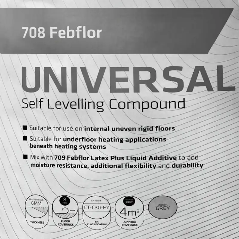 Everbuild 708 Febflor SEL20 Self Level Floor Levelling Compound 25 Bag Half Pallet 4 Everbuild 708 Febflor SEL20 Self Level Floor Levelling Compound 25 Bag Half Pallet - Image 2