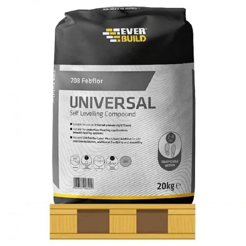 Everbuild 708 Febflor SEL20 Self Level Floor Levelling Compound 25 Bag Half Pallet 3 Everbuild 708 Febflor SEL20 Self Level Floor Levelling Compound 25 Bag Half Pallet