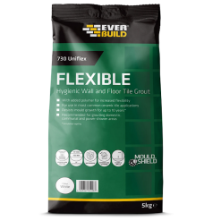 Everbuild 730 Uniflex Flexible Hygienic Universal Wall Floor Grout 5Kg