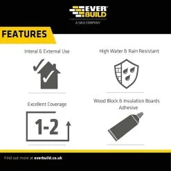 Everbuild 908 DPM Damp Proof Liquid Membrane 25 Litre 90825 -CLEANING PRODUCTS Shop everbuild 908 black jack dpm damp proof membrane information 800x800 1
