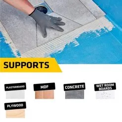 Everbuild Aquaseal Wet Room Tanking Drain Surface Floor Reinforcing Mat AQWRSDRAIN -CLEANING PRODUCTS Shop everbuild aquaseal tanking wet room floor surface mat aqwrsdrain demo 800x800 1