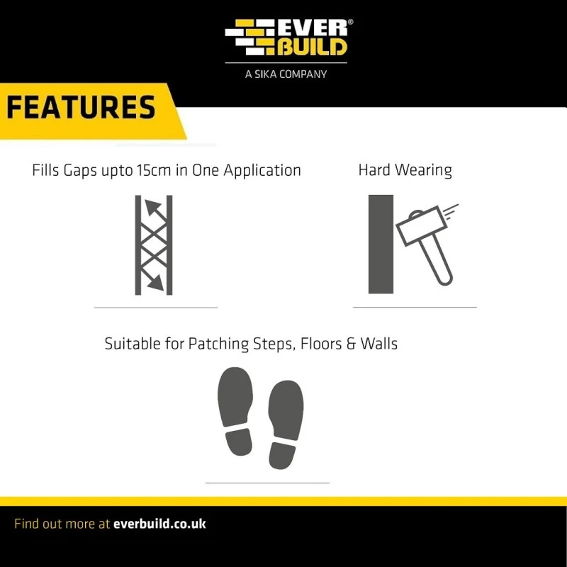 Everbuild JetCem Rapid Setting Cement 3Kg JETCEM3 9 Everbuild JetCem Rapid Setting Cement 3Kg JETCEM3 - Image 7
