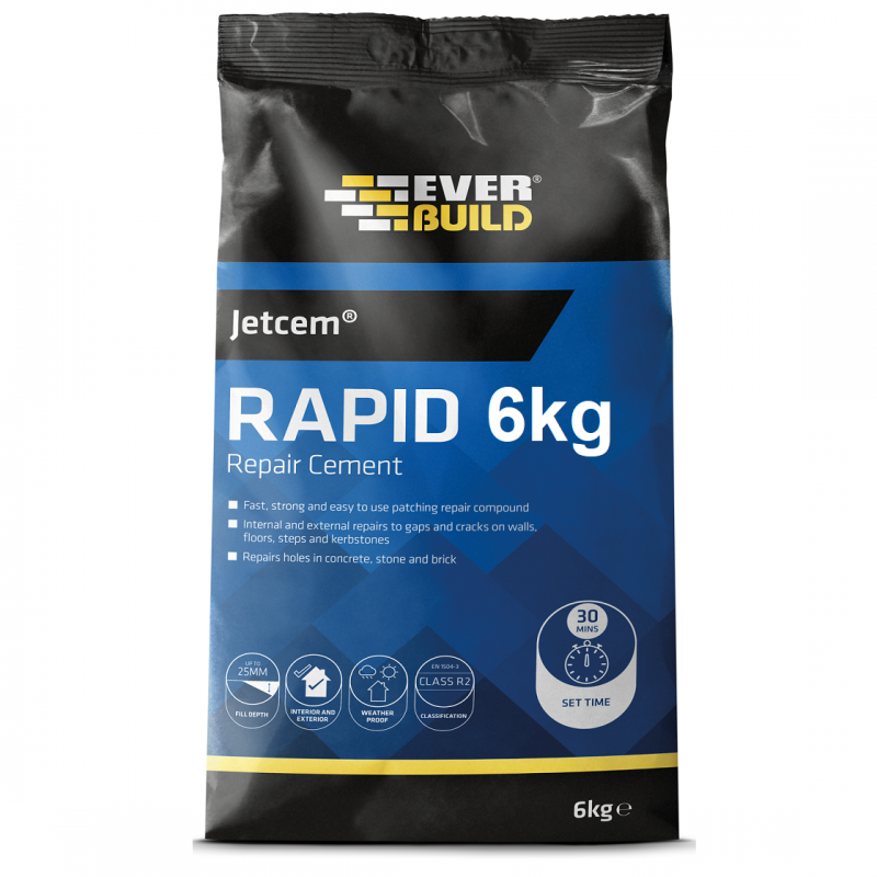 Everbuild JetCem Rapid Setting Cement 6kg JETCEM6 3 Everbuild JetCem Rapid Setting Cement 6kg JETCEM6