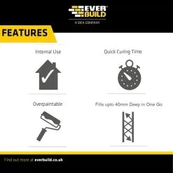 Everbuild JetCem Rapid Repair Patching Plaster 6kg JETPATCH6 8 Everbuild JetCem Rapid Repair Patching Plaster 6kg JETPATCH6 -CLEANING PRODUCTS Shop everbuild jetcem rapid setting plaster grey 6kg Jetpatch6 features 1 800x800 1