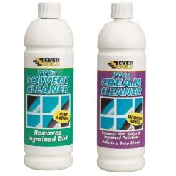 Everbuild PVC-U Cream And Solvent Restorer Cleaner Twin Pack