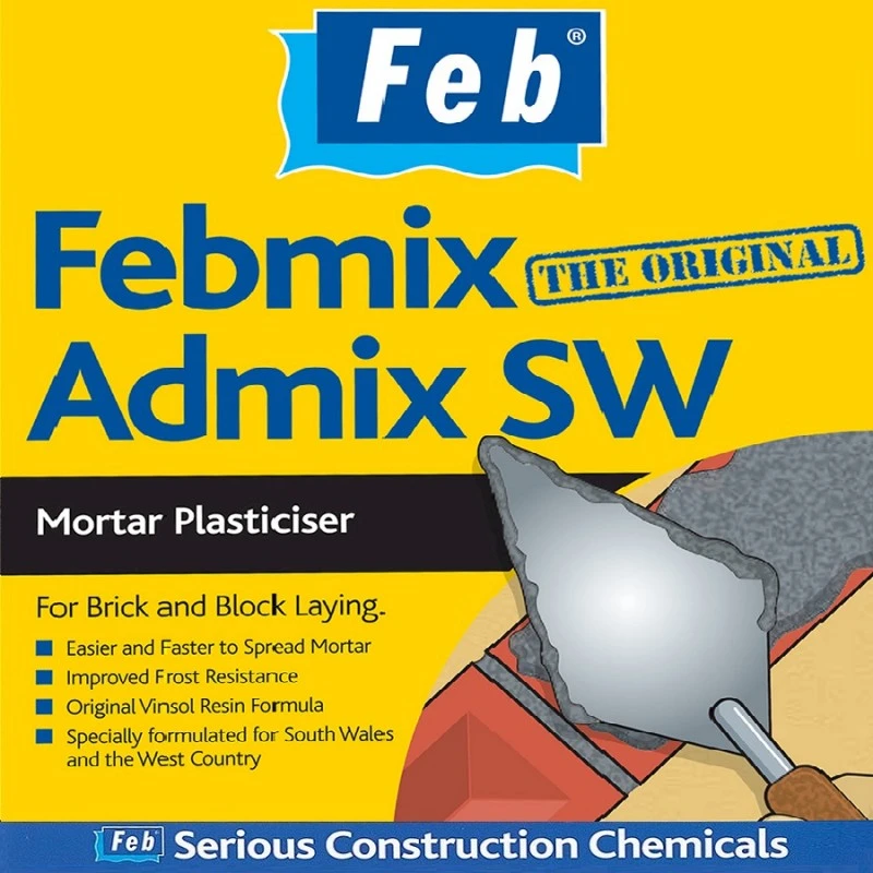 Feb Febmix Admix SW Original Mortar Plasticiser Admixture 25 Litre FBSWMIX25 3 Feb Febmix Admix SW Original Mortar Plasticiser Admixture 25 Litre FBSWMIX25 - Image 2