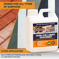 Joint-It Paving Joint It Supreme Colour Enhancer Sealer Paving Natural Stone Concrete 1 Litre SUPC1 -CLEANING PRODUCTS Shop joint it colour enhancer natural stone concrete paving supreme sealer 5 litre 1 litre works on all surfaces 800x800 2