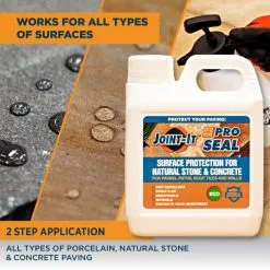 Joint-It Paving Joint It Pro Seal Trade Sealer Paving Natural Stone Concrete 1 Litre PRO001 14 Joint-It Paving Joint It Pro Seal Trade Sealer Paving Natural Stone Concrete 1 Litre PRO001 -CLEANING PRODUCTS Shop joint it pro seal natural stone porcelain concrete patio sealer 1 and 5 litre water repellent 800x800 2