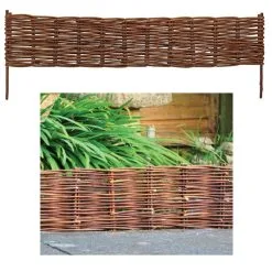 Kingfisher Garden Kingfisher 200mm Tall Willow Garden Lawn Plant Border Edging 1m Panel LER