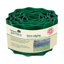 Kingfisher Garden Kingfisher Corrugated Green Plastic Lawn Edging 9m LE2