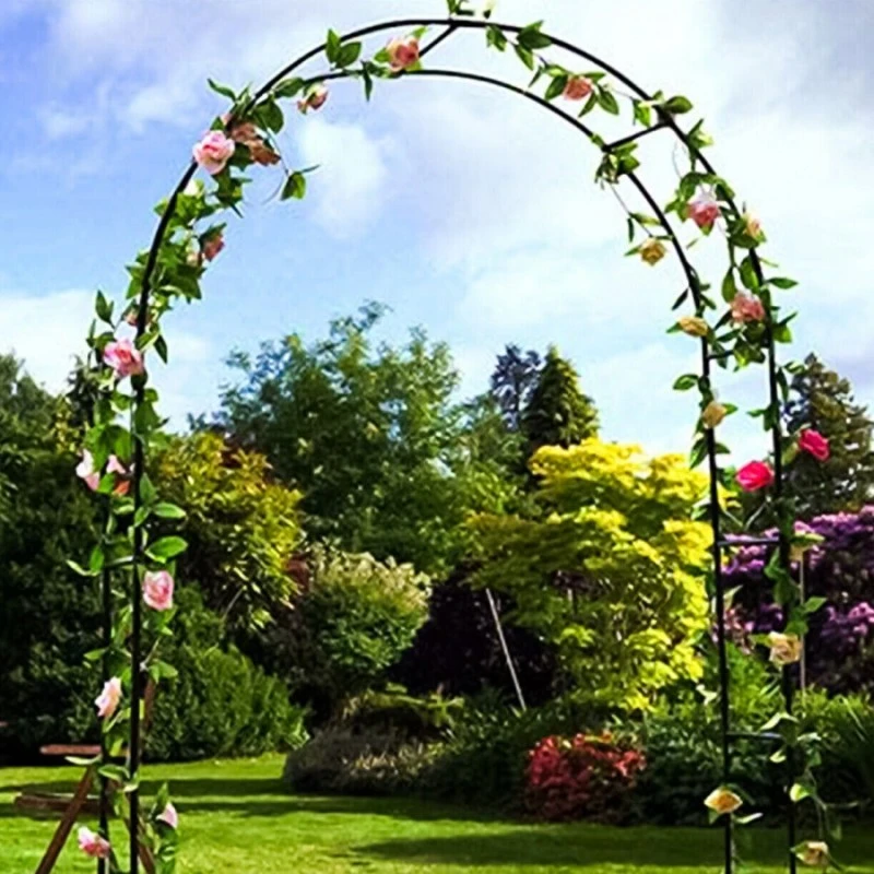 Kingfisher Garden Arch Metal Tubular Rose Climbing Plant Archway 2.4m WARCH 7 Kingfisher Garden Arch Metal Tubular Rose Climbing Plant Archway 2.4m WARCH - Image 5