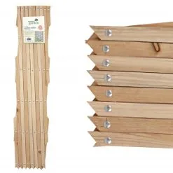 Kingfisher Garden Plant Riveted Wood Trellis Natural 6ft X 2ft TR2HD