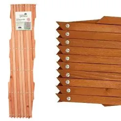 Kingfisher Garden Plant Riveted Wood Trellis Tanned Brown 6ft X 2ft TR2HDT
