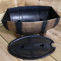 Kingfisher Garden Kingfisher Wood Effect Plant Half Barrel Plastic Planter Trough 16 Inch PPOT02 -CLEANING PRODUCTS Shop kingfisher medium wood effect half barrel plastic trough planter 3 grid removed 800x800 1