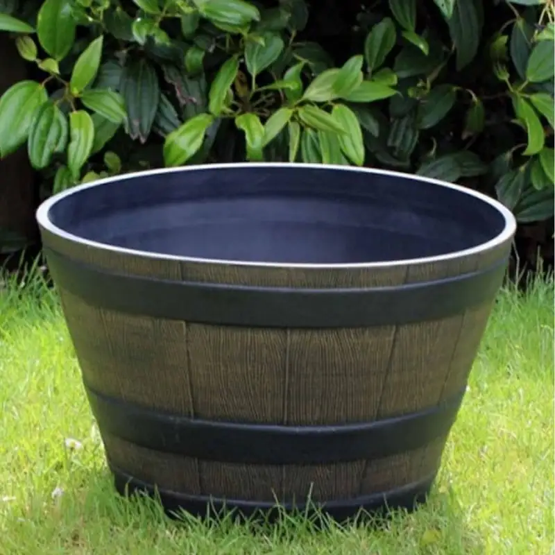 Kingfisher Garden Kingfisher Wooden Effect Plant Barrel Plastic Planter Large 25 Inch PPOTB2 6 Kingfisher Garden Kingfisher Wooden Effect Plant Barrel Plastic Planter Large 25 Inch PPOTB2 - Image 4