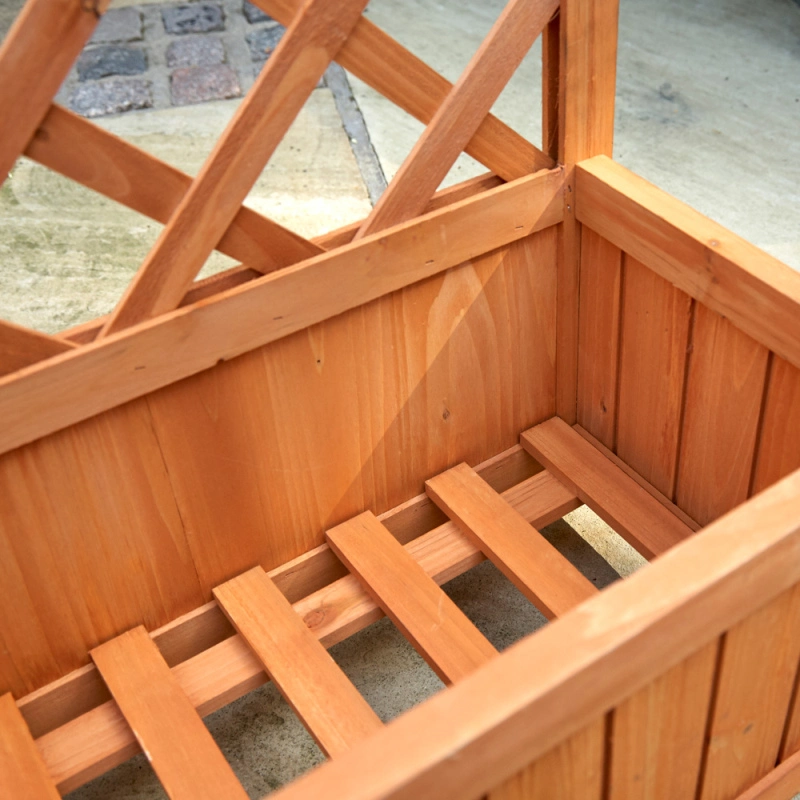 Kingfisher Garden Kingfisher Square Garden Wood Planter Wooden Trellis Backed 1m Tall PLANTER3 4 Kingfisher Garden Kingfisher Square Garden Wood Planter Wooden Trellis Backed 1m Tall PLANTER3 - Image 2