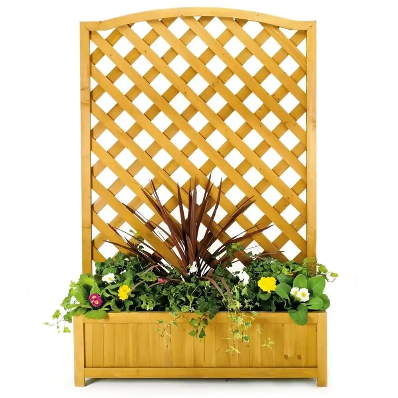 Kingfisher Garden Kingfisher Square Garden Wood Planter Wooden Trellis Backed 1m Tall PLANTER3 6 Kingfisher Garden Kingfisher Square Garden Wood Planter Wooden Trellis Backed 1m Tall PLANTER3 - Image 4