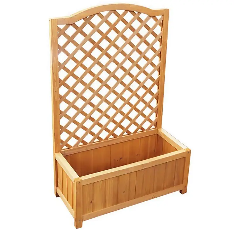 Kingfisher Garden Kingfisher Square Garden Wood Planter Wooden Trellis Backed 1m Tall PLANTER3 7 Kingfisher Garden Kingfisher Square Garden Wood Planter Wooden Trellis Backed 1m Tall PLANTER3 - Image 5
