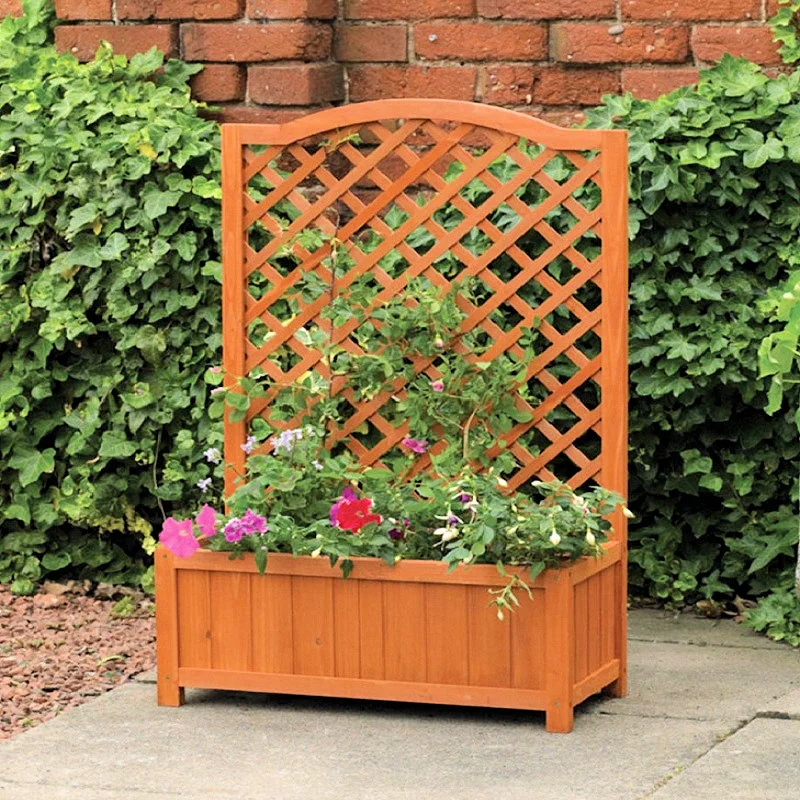 Kingfisher Garden Kingfisher Square Garden Wood Planter Wooden Trellis Backed 1m Tall PLANTER3 3 Kingfisher Garden Kingfisher Square Garden Wood Planter Wooden Trellis Backed 1m Tall PLANTER3