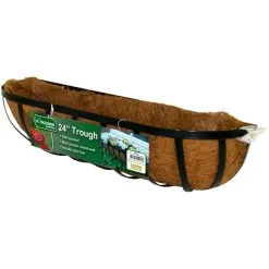 Kingfisher Garden Kingfisher Wall Trough Flower Planter Wrough Iron Coco Liner 24 Inch WG24T -CLEANING PRODUCTS Shop kingfisher trough iron metal wall mounting flower planter 24 inch wg24t 2 800x800 1