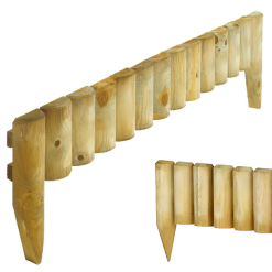 Kingfisher Garden Kingfisher Wood Log Garden Lawn Flower Border Edging 1m Panel LE3