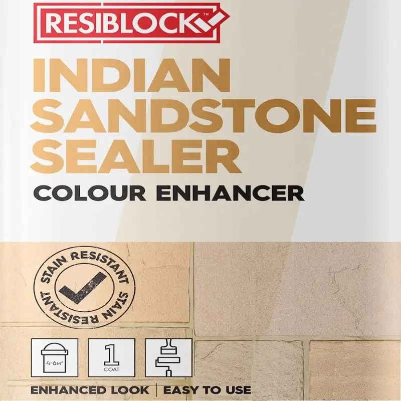 Resiblock Indian Sandstone Colour Enhancer Sealer 5 Litre RBINDENH5 4 Resiblock Indian Sandstone Colour Enhancer Sealer 5 Litre RBINDENH5 - Image 2